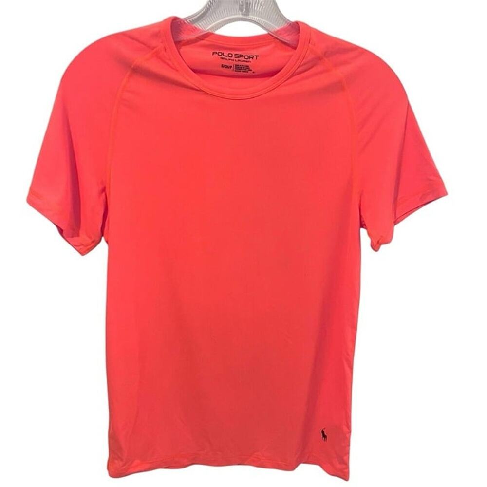 Polo Sport Orange High Visibility Shirt NWT Womens Small Athletic Fit Running